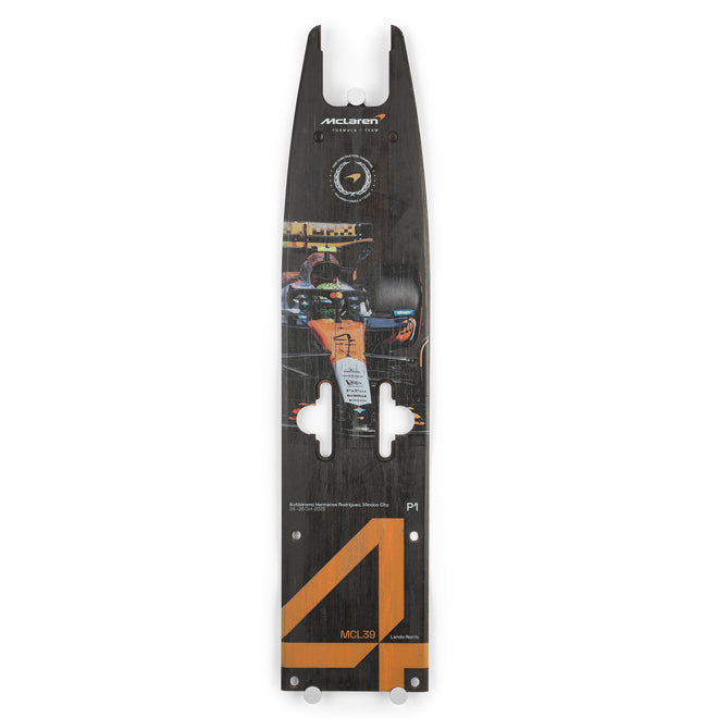 Lando Norris 2025 McLaren F1 Team Grand Prix Used Front Skid Plank Wall Art - Mexican GP