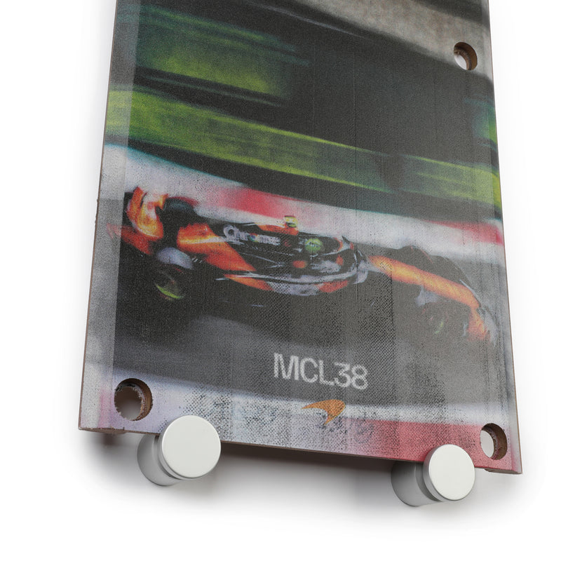 Lando Norris 2025 McLaren F1 Team Grand Prix Used Front Skid Plank Wall Art - Abu Dhabi 2026