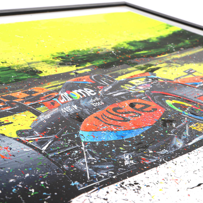 Lando Norris 2023 Hand Embellished Canvas - David Johnson