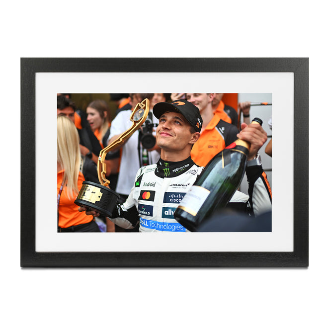 Lando Norris 2025 McLaren F1 Team Framed Print - Monaco GP