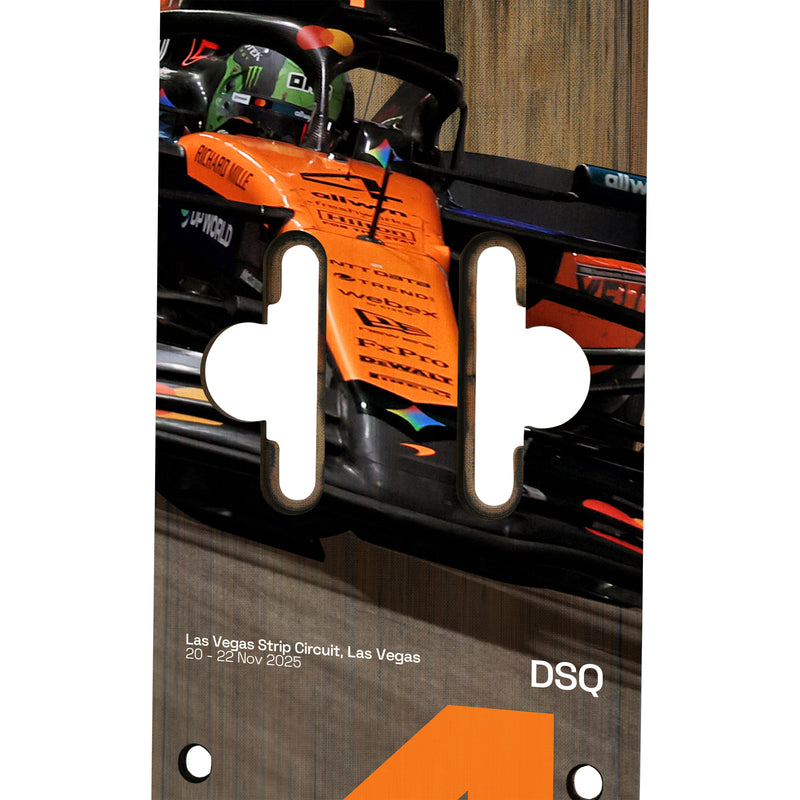 Lando Norris 2025 McLaren F1 Team Race Used Front Skid Plank Wall Art - Las Vegas GP
