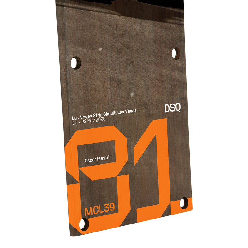 Oscar Piastri 2025 McLaren F1 Team Race Used Front Skid Plank Wall Art - Las Vegas GP