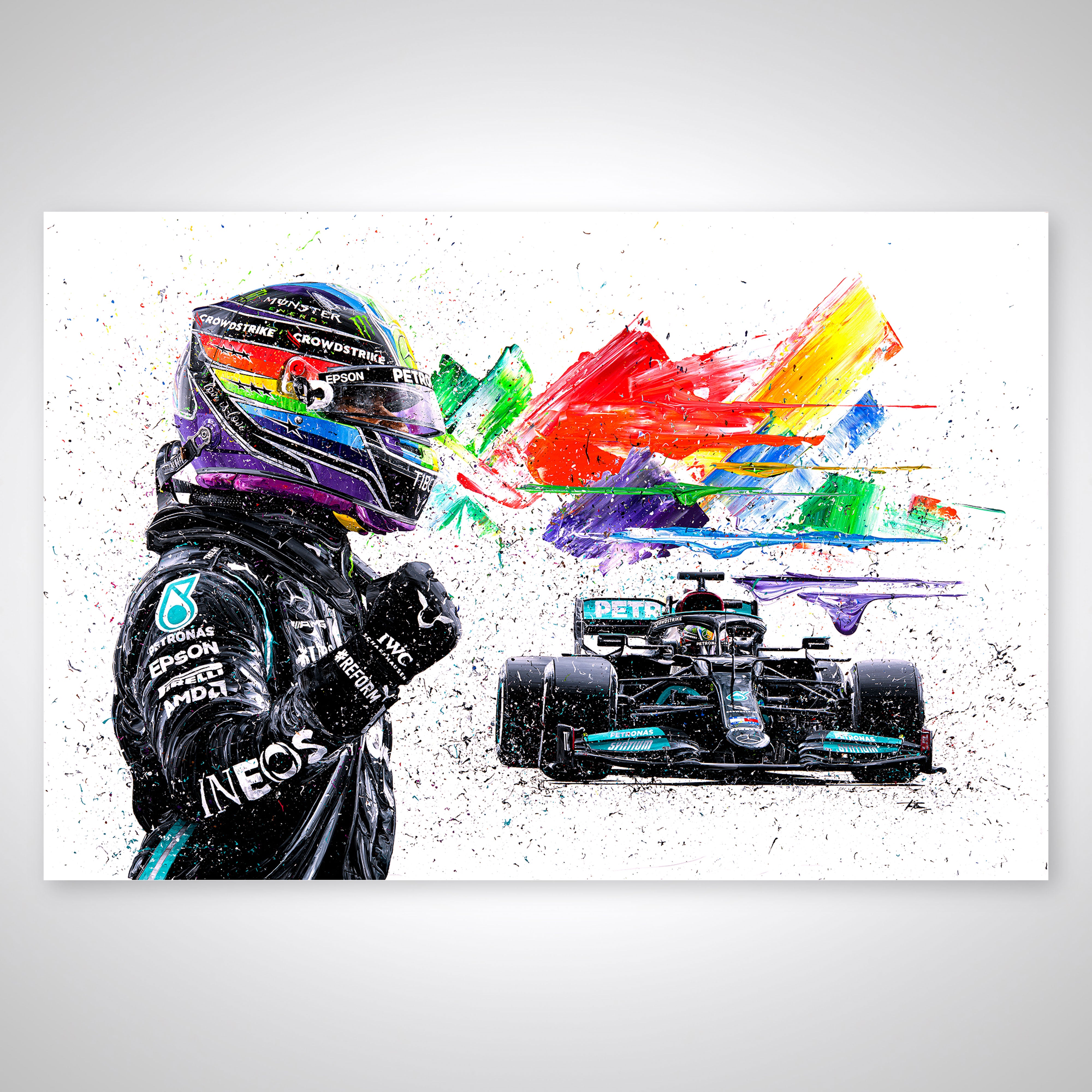 Lewis Hamilton 2021 'Rainbow' Giclee Print – David Johnson