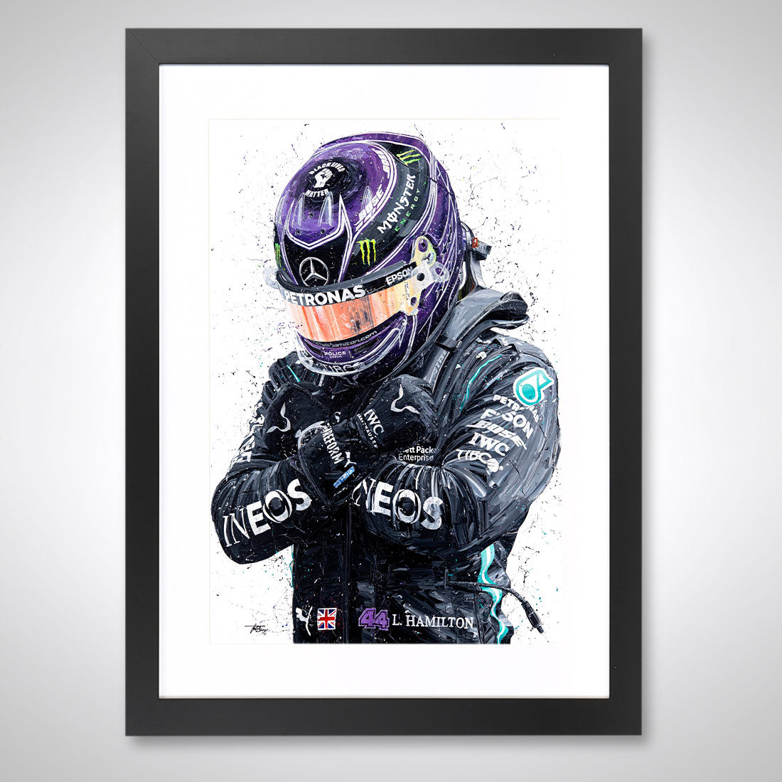 Lewis Hamilton 'Tribute' Embellished Print – David Johnson