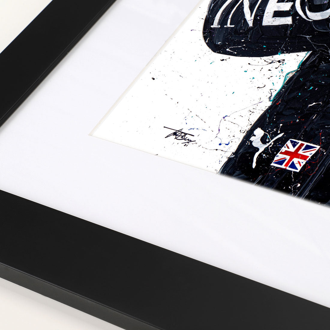 Lewis Hamilton Tribute Framed Embellished Print – David Johnson