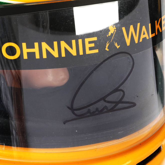 The Austin Auction LOT 062 - Lewis Hamilton 2008 First Championship Season Display Set - Includes Replica Helmet, Race Used Visor & Hans Device