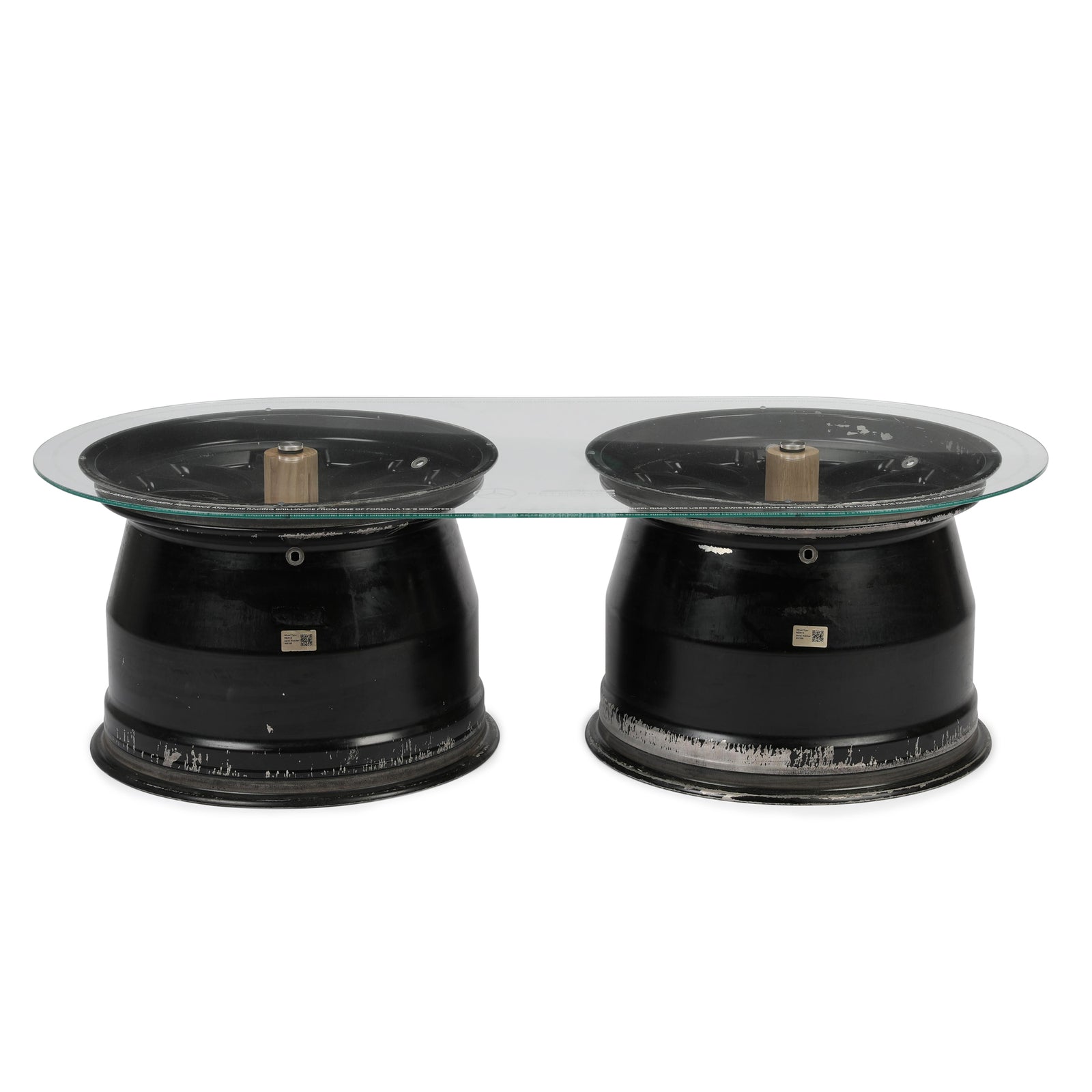 Lewis Hamilton Mercedes AMG Petronas Double Wheel Rim Table – Silverstone 2024