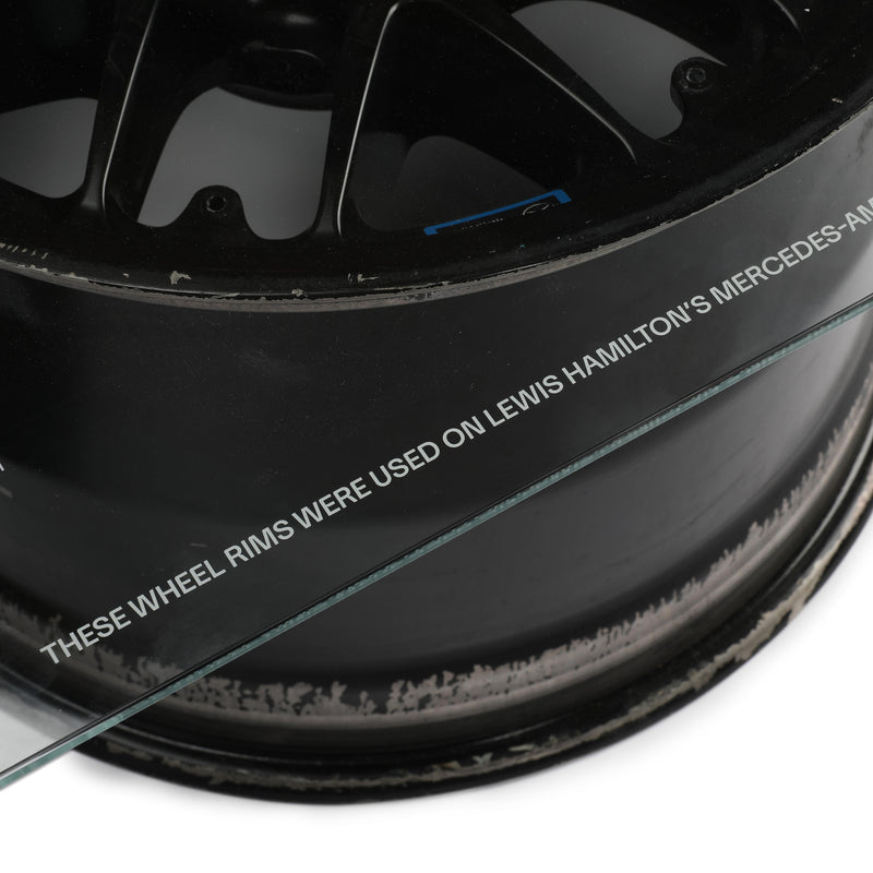Lewis Hamilton Mercedes AMG Petronas Double Wheel Rim Table – Silverstone 2024