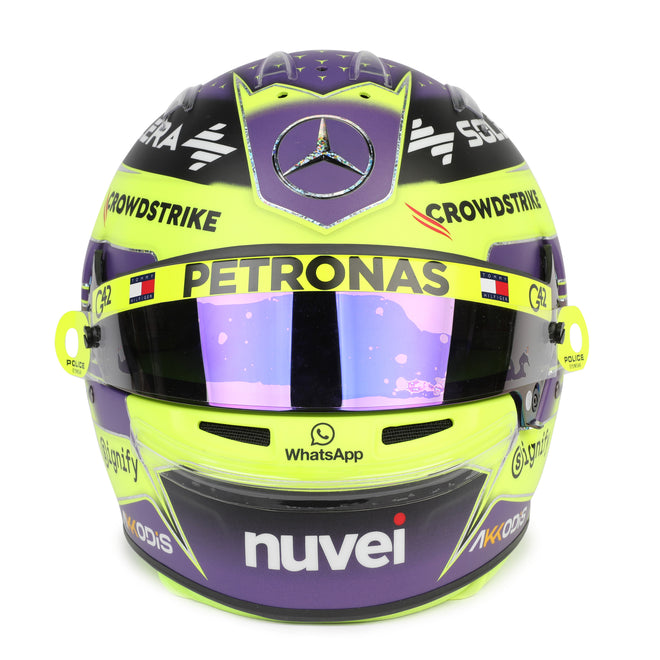 Season Launch LOT 411 - Lewis Hamilton 2024 Mercedes Abu Dhabi GP Replica 1:1 Helmet