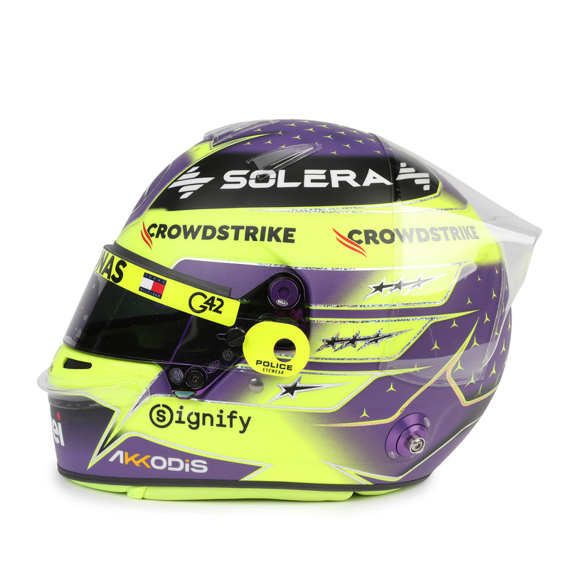 Lewis Hamilton 2024 Mercedes Helmet - Abu Dhabi GP Replica