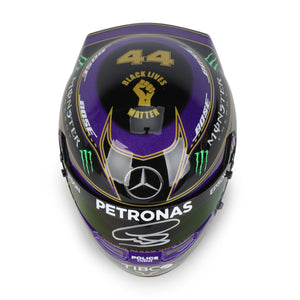 LOT 072 - Lewis Hamilton Abu Dhabi 2020 Signed 1:2 Scale Helmet