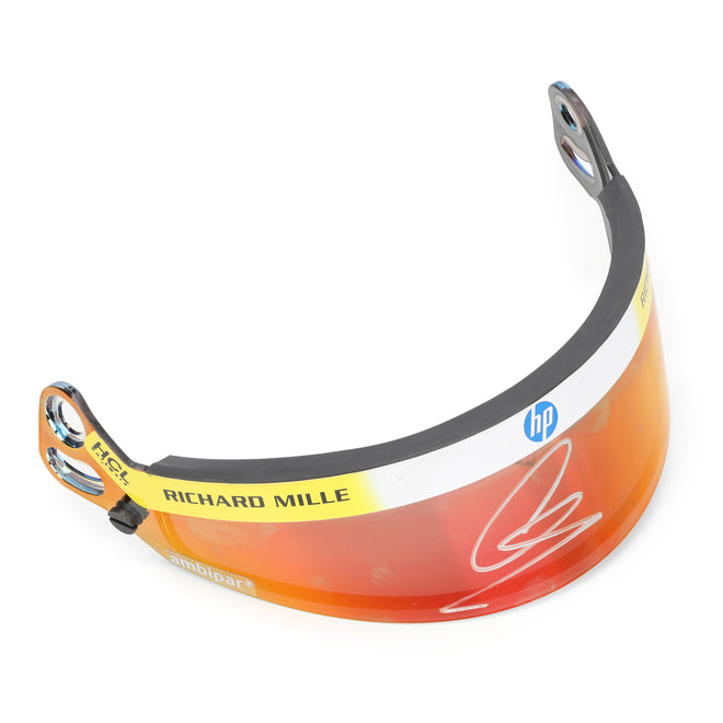 LOT 736 - Lewis Hamilton 2025 Ferrari Visor – Weekend Used Signed