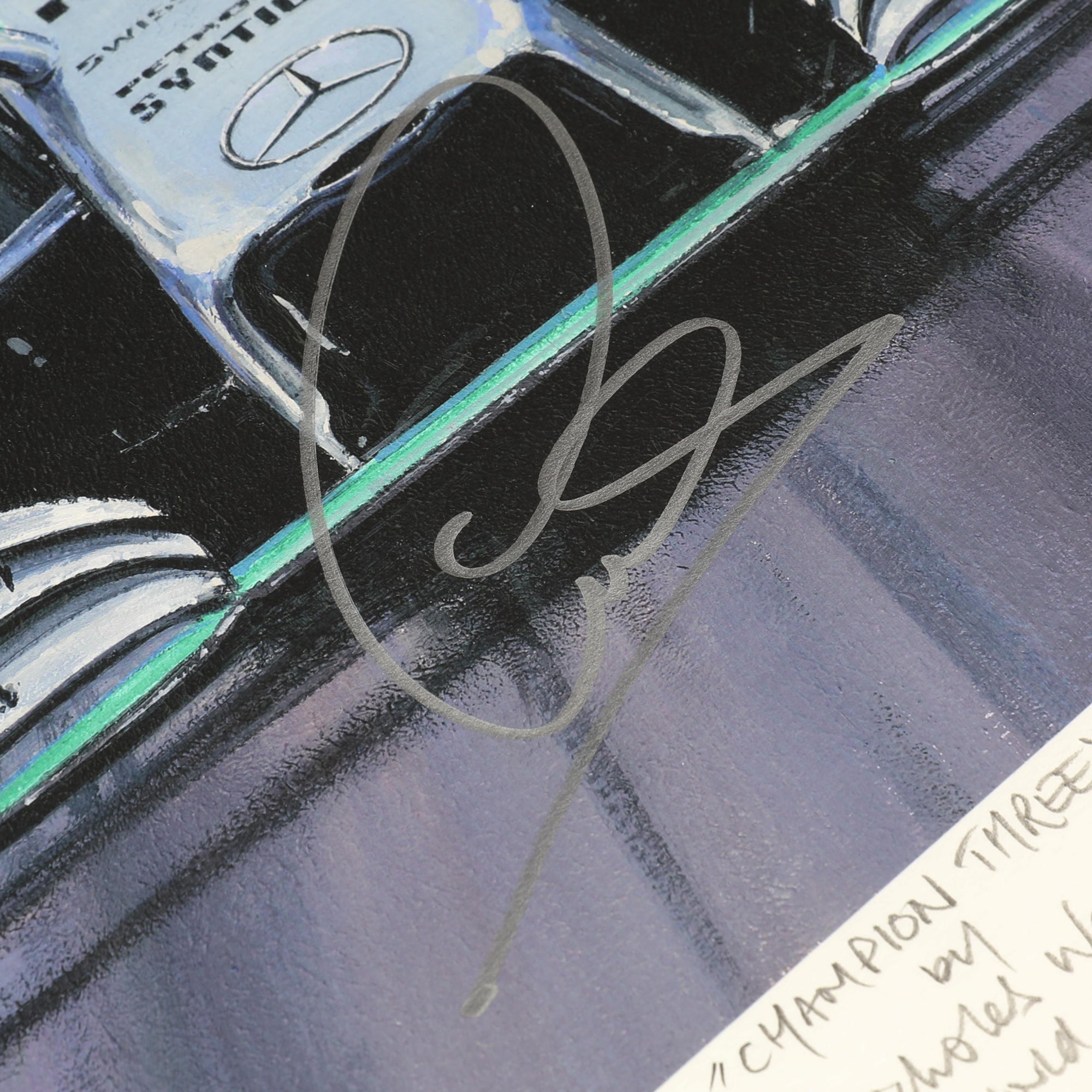 Lewis Hamilton, Sebastian Vettel & Kimi Räikkönen Triple Signed Print – 2014 Monaco Grand Prix