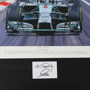 LOT 090 - Lewis Hamilton & Nico Rosberg Signed Dual Print – 2014 Monaco