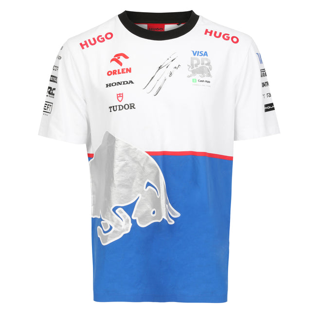 LOT 601 - Liam Lawson Signed Toro Rosso T- Shirt - Make A Wish