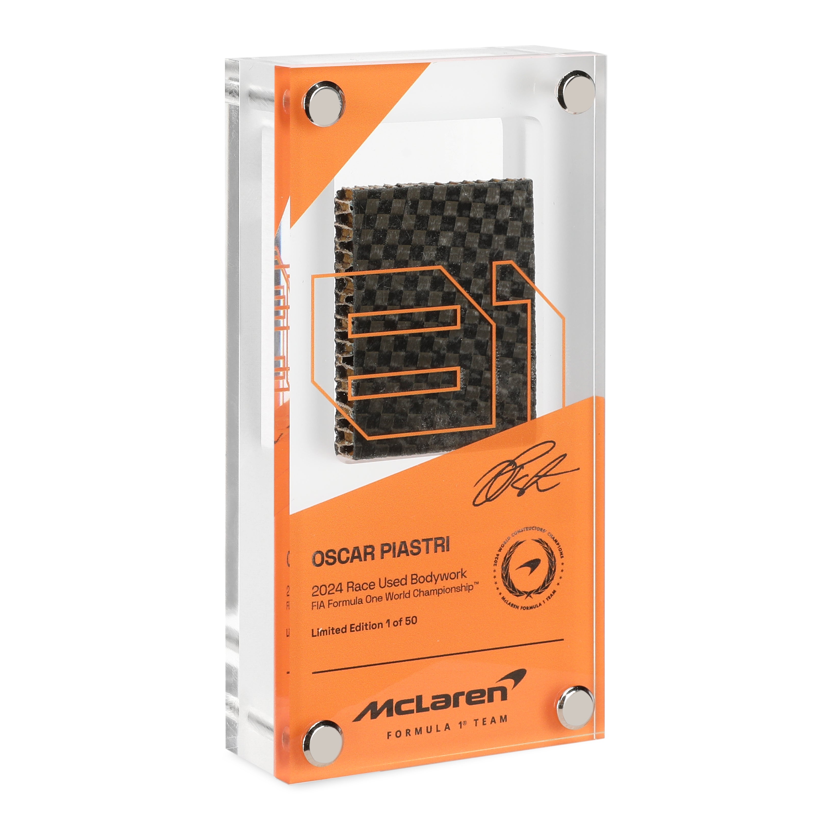 Limited Edition Oscar Piastri 2024 Constructors Champions Bodywork Acrylic