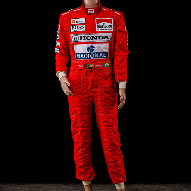 LOT 524 - Ayrton Senna 1991 McLaren Suit - Japan GP OMP Official Replica COA