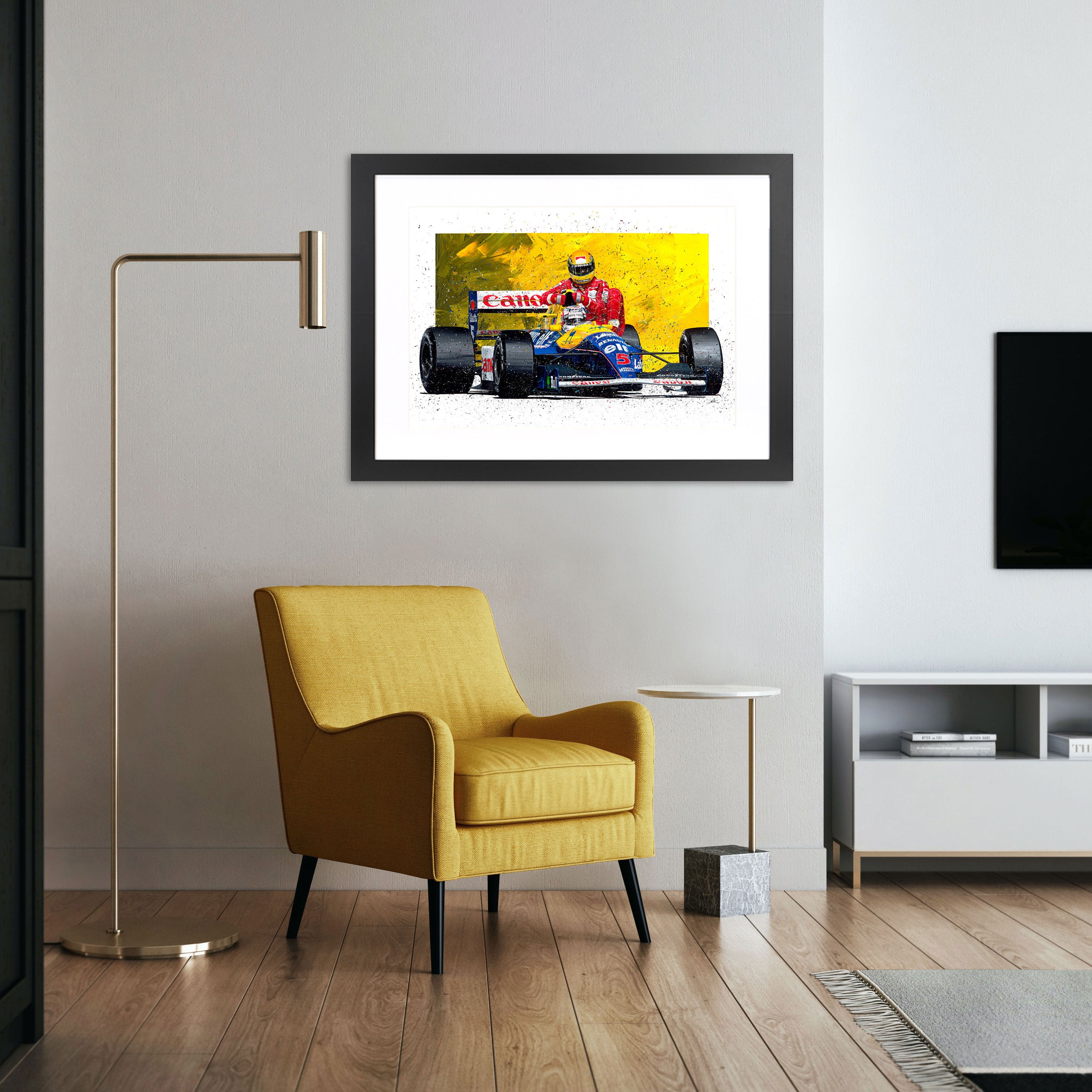 Nigel Mansell & Ayrton Senna 'Taxi' Giclee Print – David Johnson