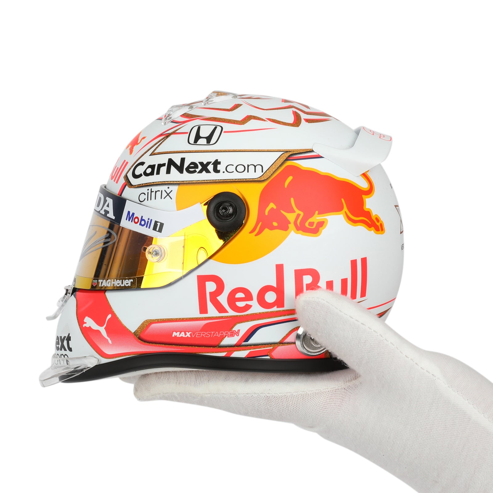 LOT 628 - Max Verstappen 2021 Signed 1.2 Scale Helmet
