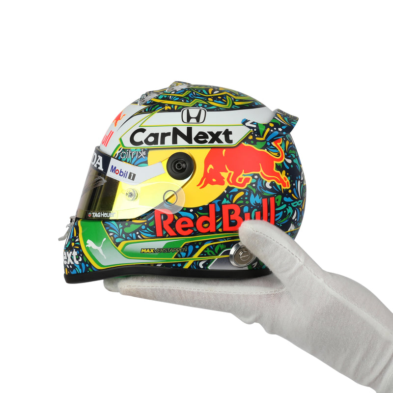 Max Verstappen Signed 2021 Red Bull Racing 1:2 Scale Helmet - Brazil GP