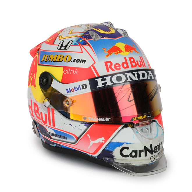 LOT 121 - Max Verstappen 2021 Signed 1.2 Scale Helmet DUTCH GP