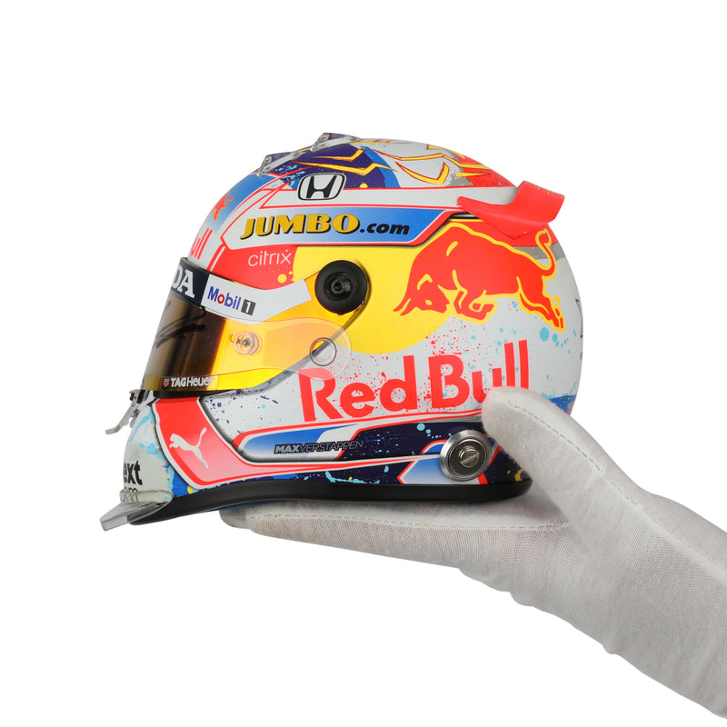 LOT 121 - Max Verstappen 2021 Signed 1.2 Scale Helmet DUTCH GP