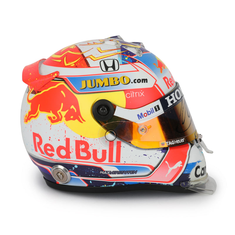 LOT 121 - Max Verstappen 2021 Signed 1.2 Scale Helmet DUTCH GP