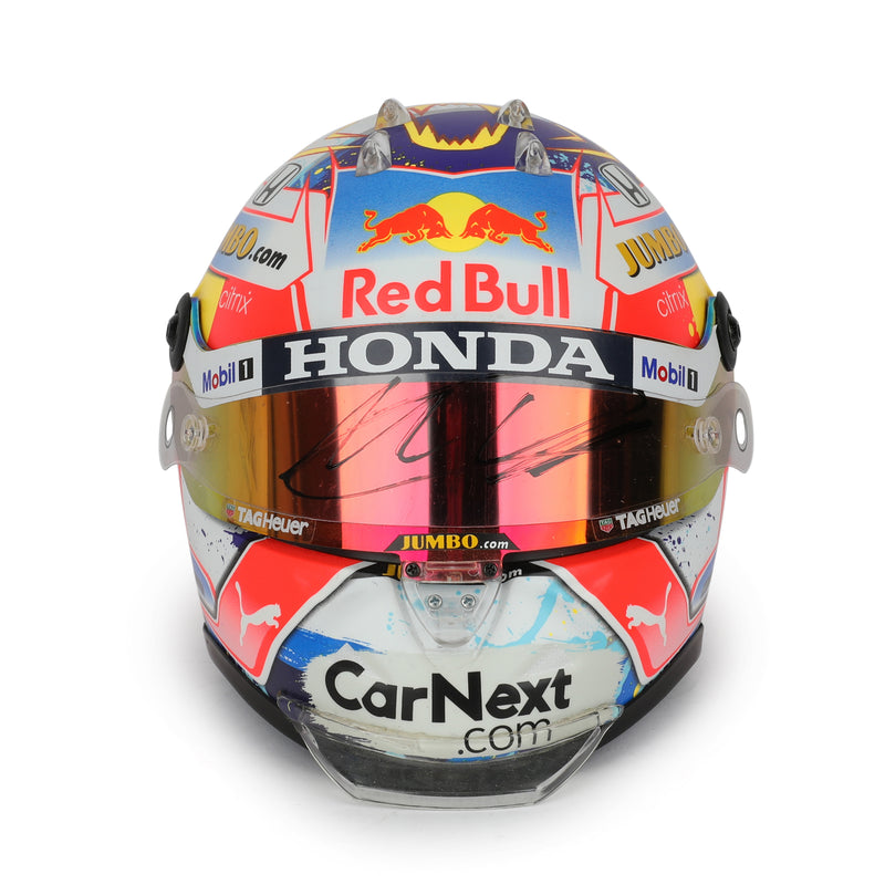 LOT 121 - Max Verstappen 2021 Signed 1.2 Scale Helmet DUTCH GP