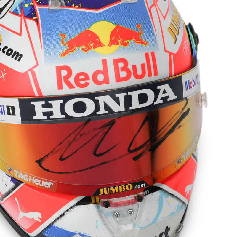 LOT 121 - Max Verstappen 2021 Signed 1.2 Scale Helmet DUTCH GP