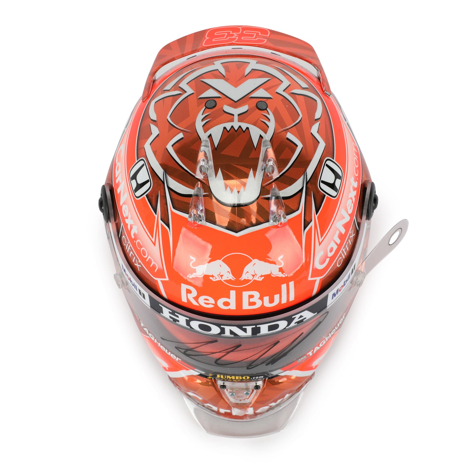 LOT 709 - Max Verstappen Signed 2021 Red Bull Racing 1:2 Scale Helmet - Belgian GP