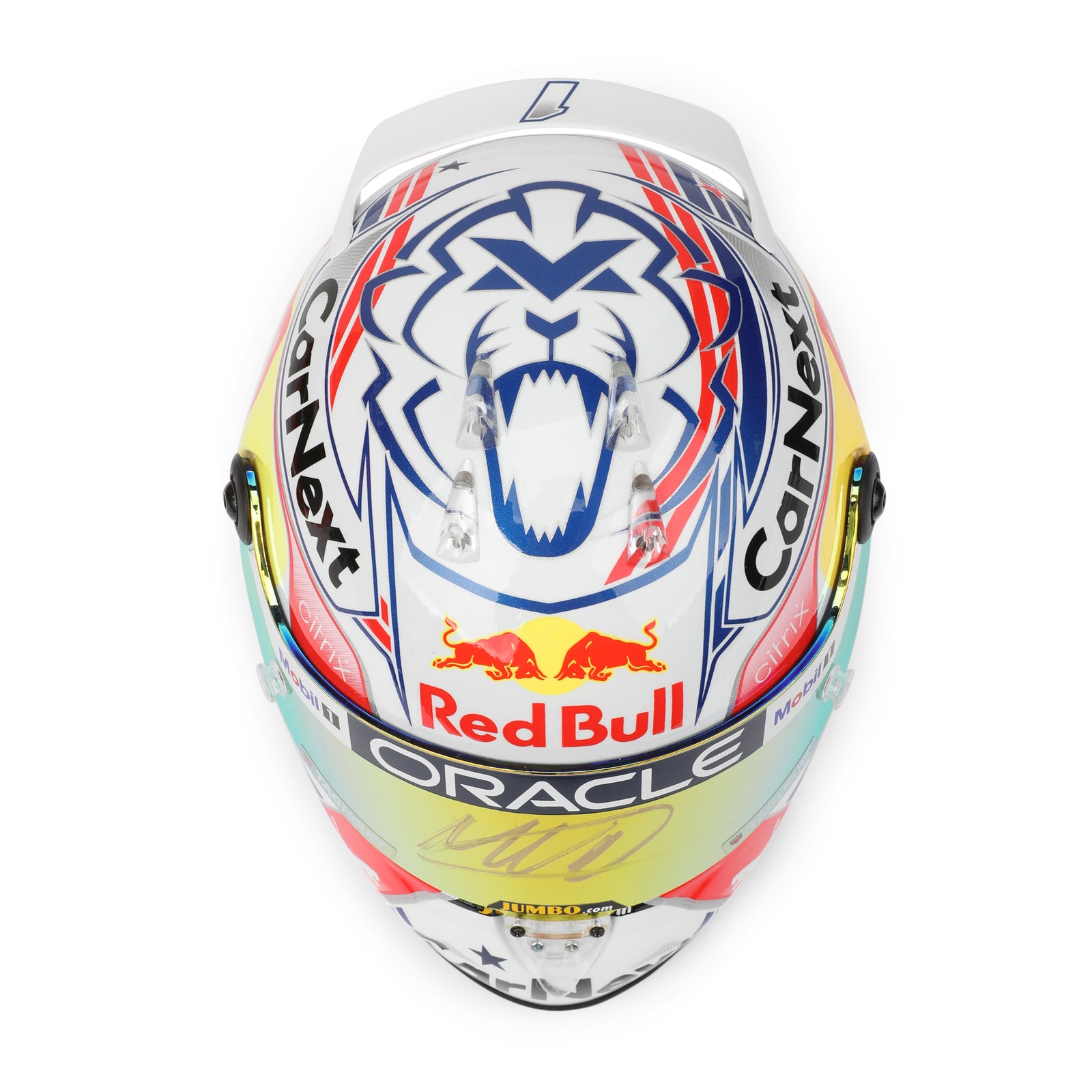 LOT 603 - Max Verstappen 2022 USA GP 1:2 Signed Mini Helmet