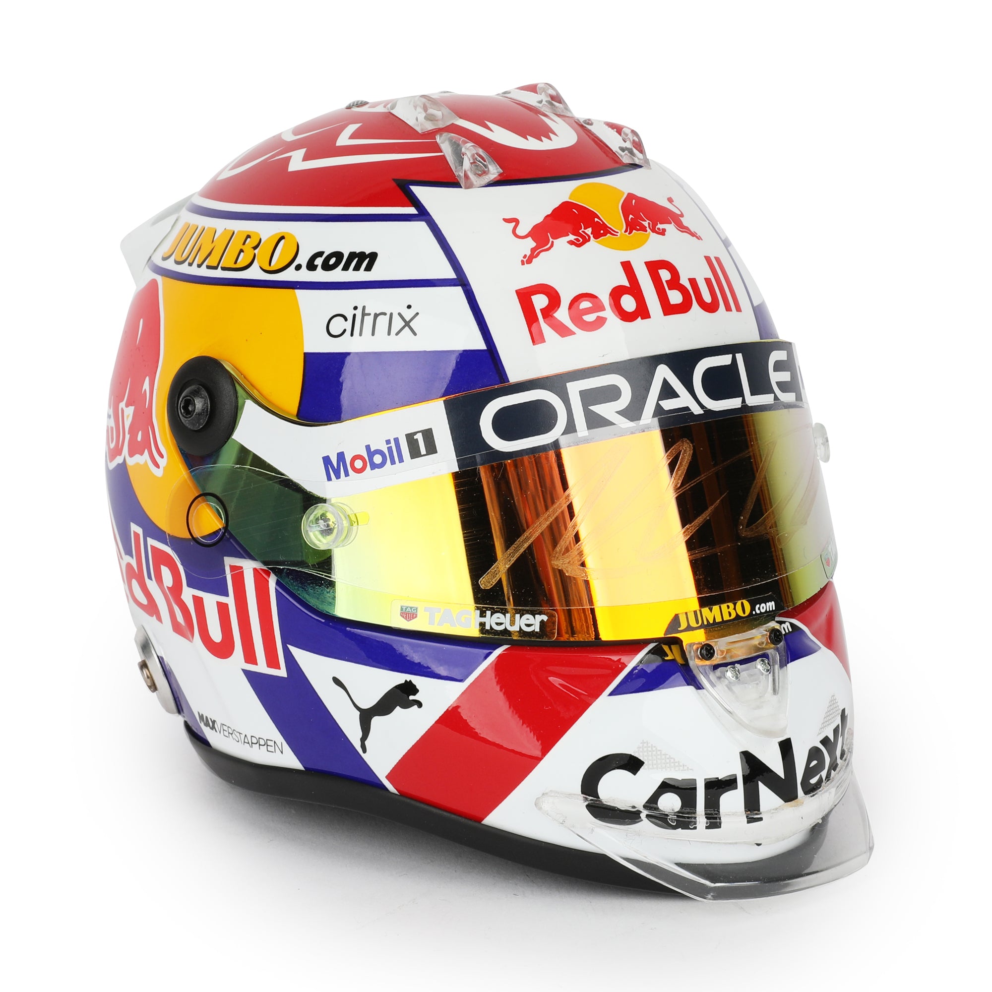 Max Verstappen 2022 Signed Red Bull Racing 1:2 Scale Helmet - Dutch GP
