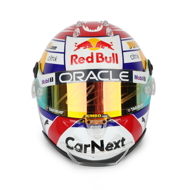LOT 014 - Max Verstappen 2022 Signed Red Bull Racing 1:2 Scale Helmet - Dutch GP
