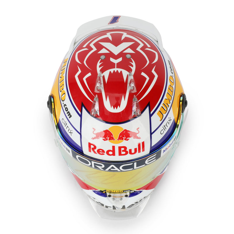 LOT 014 - Max Verstappen 2022 Signed Red Bull Racing 1:2 Scale Helmet - Dutch GP