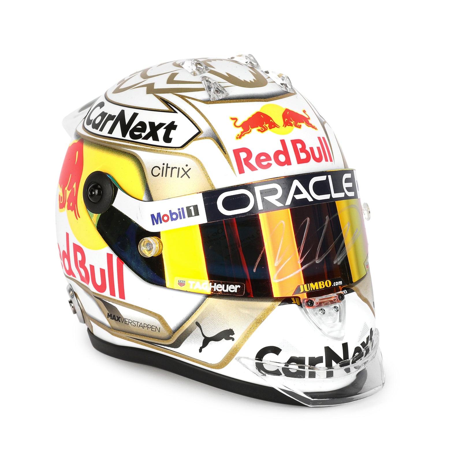 LOT 738 - Max Verstappen 2022 Signed 1.2 Scale Helmet