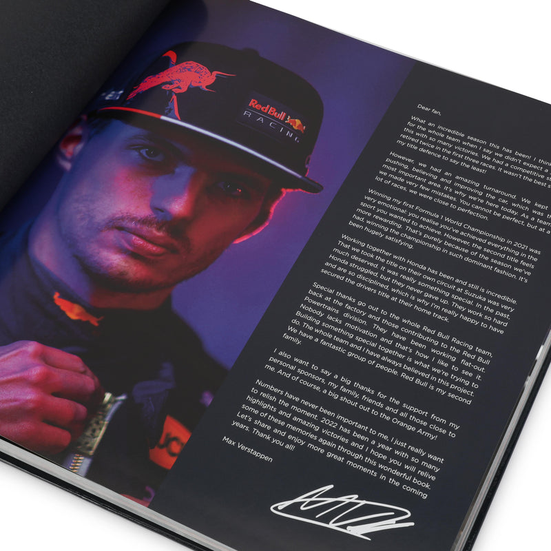 LOT 101 - Red Bull Double World 2022 Champions Max Verstappen Signed Year Book
