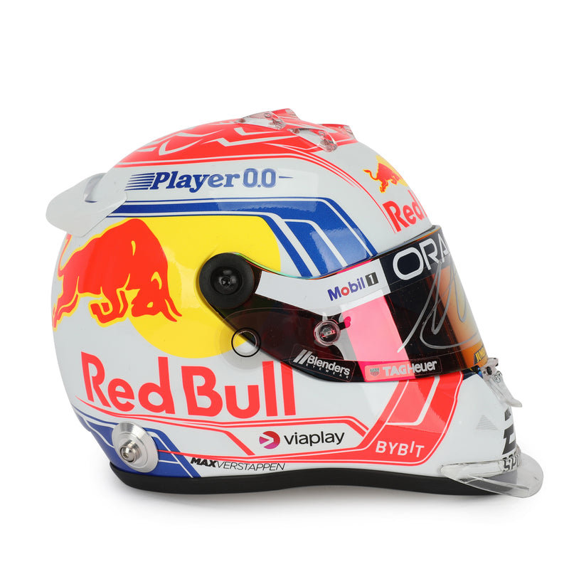 LOT 085 - Max Verstappen 2023 Signed 1.2 Scale Mini Helmet