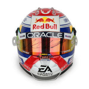 LOT 115 - Max Verstappen 2023 Signed 1.2 Scale Retro Helmet