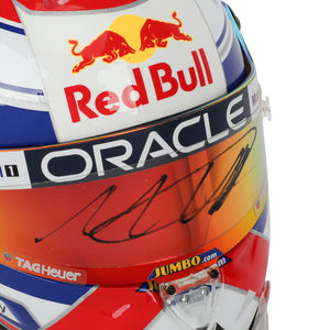 LOT 115 - Max Verstappen 2023 Signed 1.2 Scale Retro Helmet