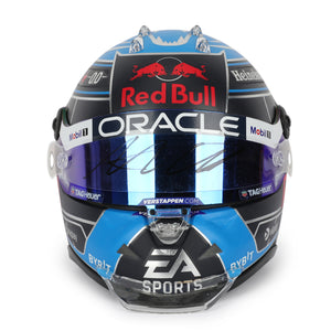 LOT 079 - Max Verstappen 2024 Signed 1.2 Scale Mini Helmet USA GP