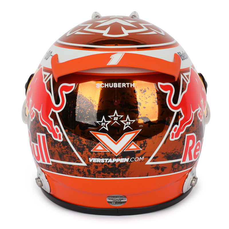 LOT 067 - Max Verstappen Signed 2024 Red Bull Racing 1:2 Scale Helmet - Orange Tribute