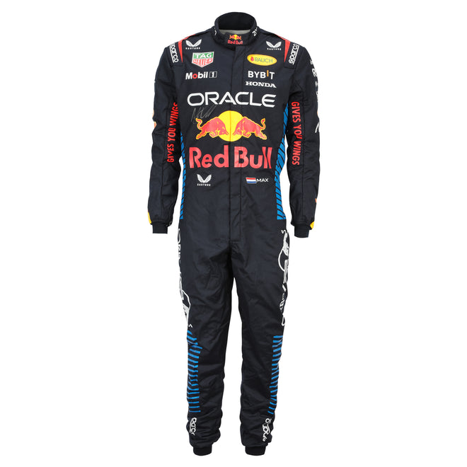 LOT 501 - Max Verstappen Signed 2024 Red Bull Racing Grand Prix Race Weekend Worn Race Suit - Las Vegas GP