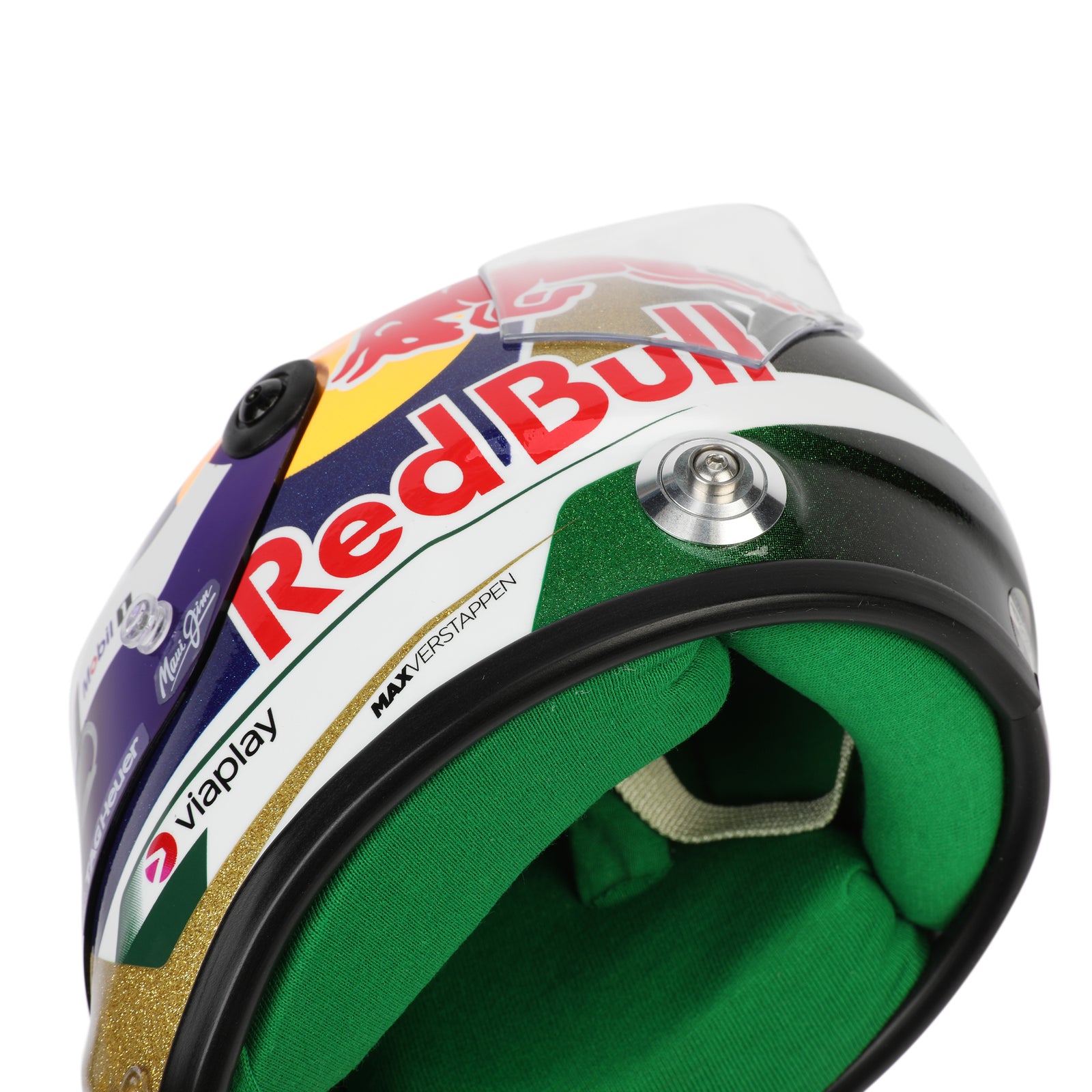 LOT 244 - Max Verstappen Signed 2025 Red Bull Racing Mini Helmet - Brazilian GP