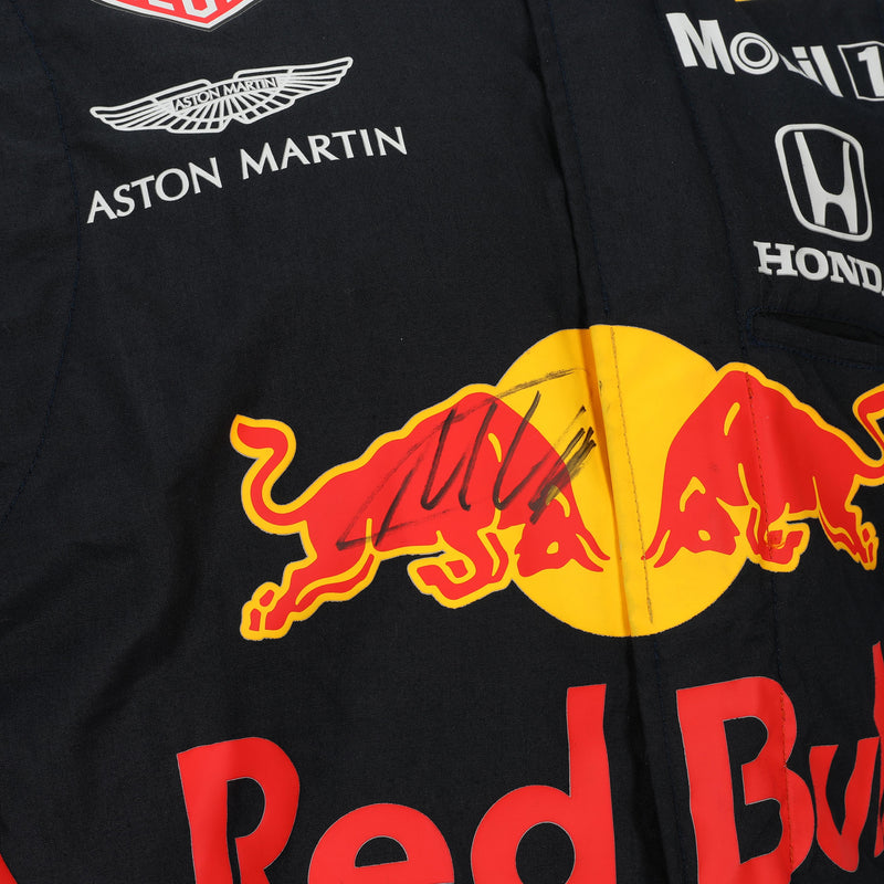 LOT 107 - Red Bull Racing Pit Crew Suit - Signed by Max Verstappen