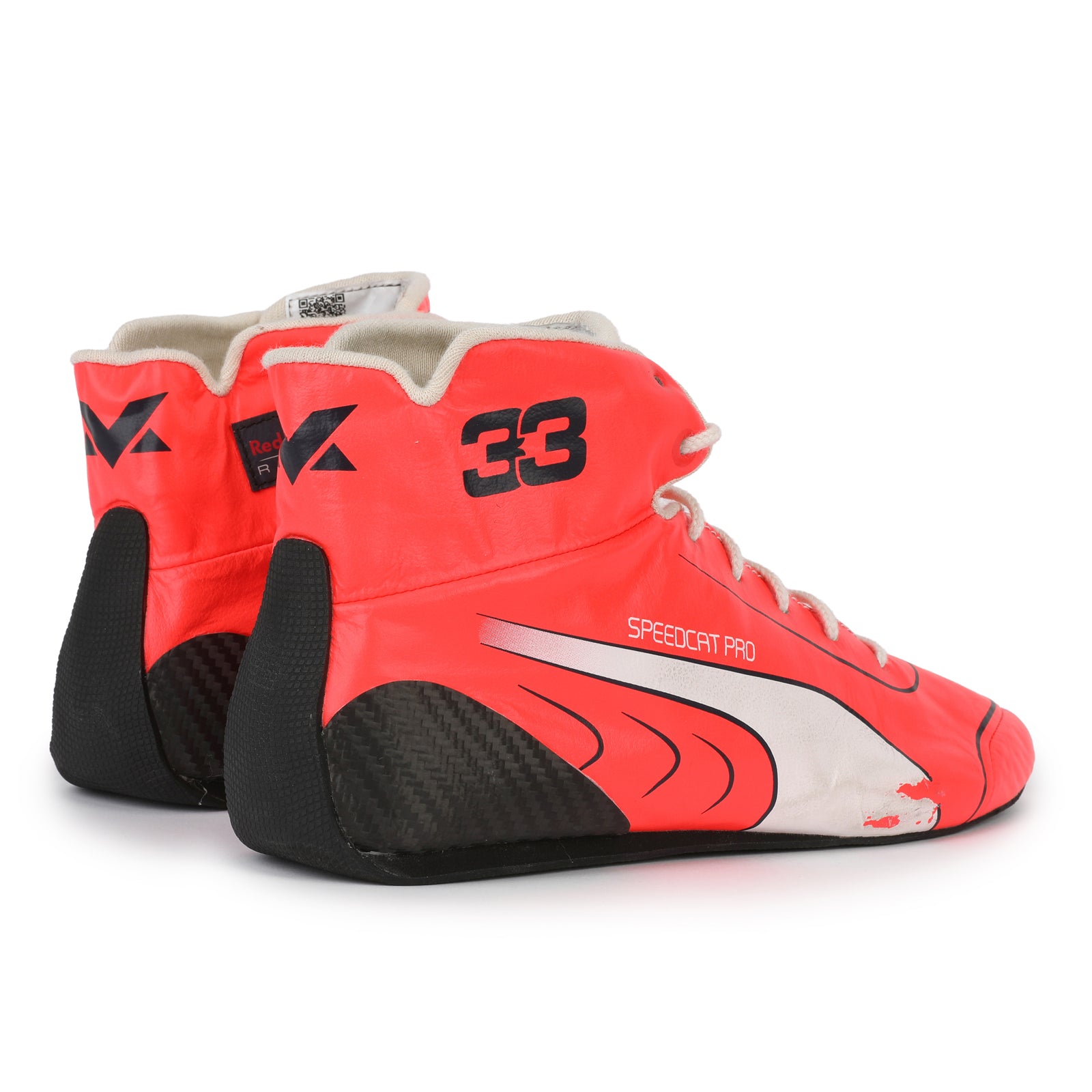 The Silverstone Auction LOT 011 - Max Verstappen 2020 Season Worn Red Bull Racing Boots