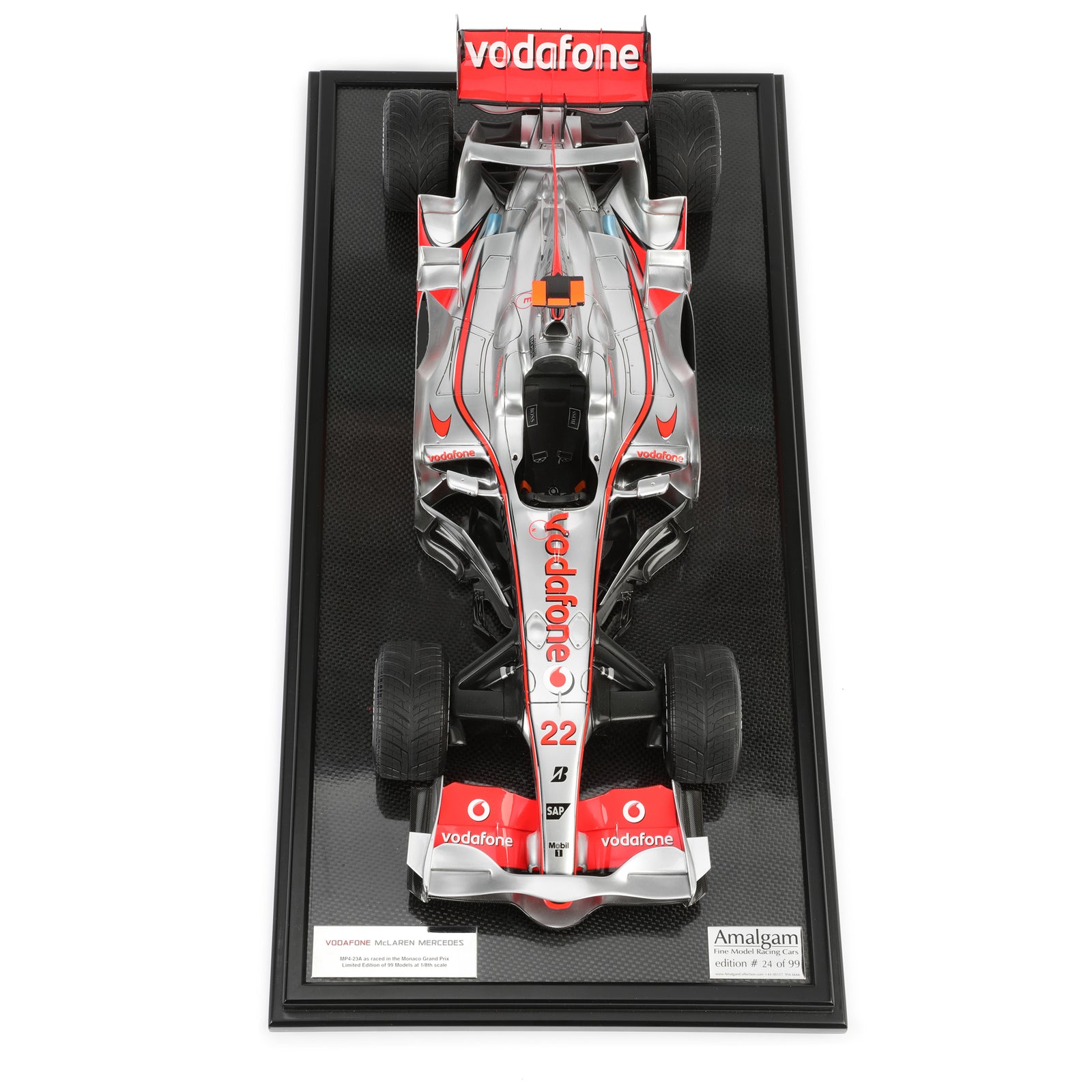 Season Launch LOT 014 – Lewis Hamilton 2008 McLaren MP4-23A 1:8 Scale Model Car - Monaco GP Amalgam
