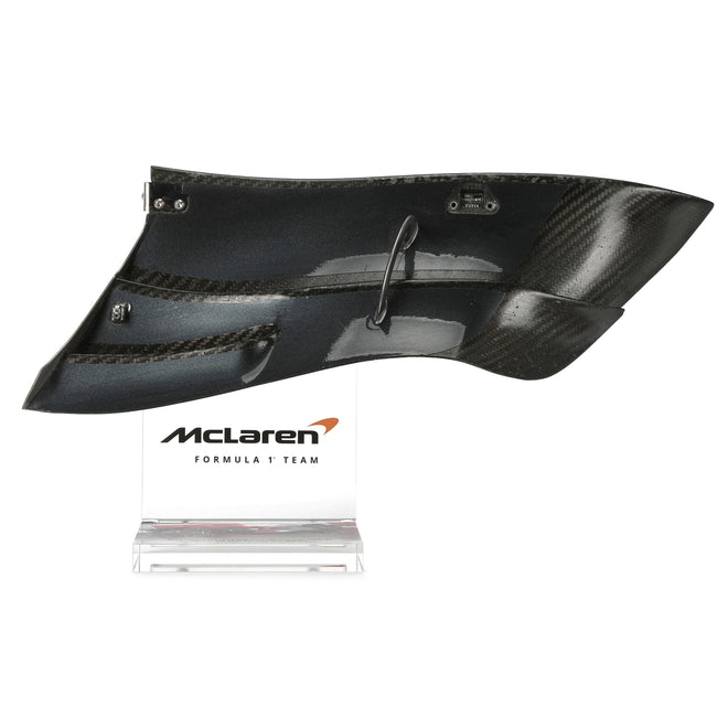 Auction LOT 013 - McLaren 2016 Left Front Wing Flap on Display Stand