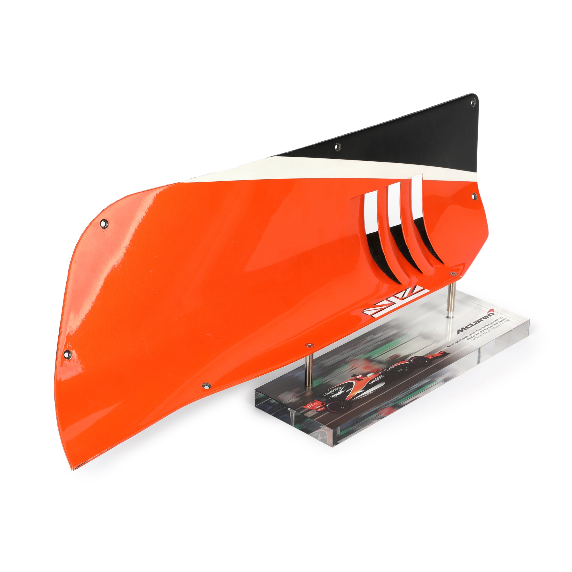 McLaren 2017 MCL-32 LH Shoulder Louvre on Display Stand – F1
