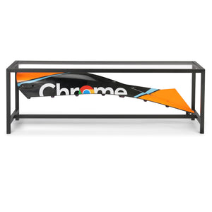 McLaren Formula 1 Team 2023 MCL60 engine cover table made from a genuine Formula 1 engine cover premium collector furniture