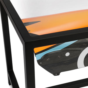 Premium McLaren Formula 1 Team 2023 MCL60 engine cover table showcasing authentic Formula 1 engineering and racing heritage